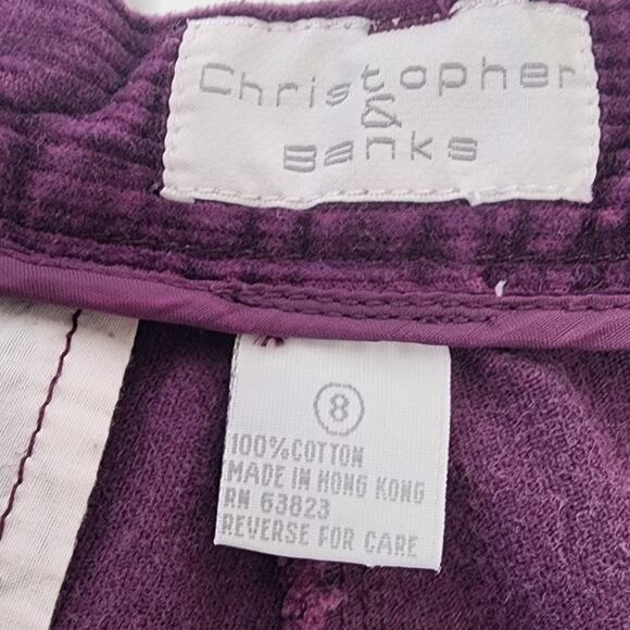 Cj Banks Purple Corduroy Shorts Womens Medium High Waist Casual Fall Shorts - Picture 7 of 8